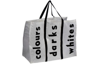 Premier Housewares Black and White Polyester Laundry Bag Premier Housewares Black and White Polyester Laundry Bag